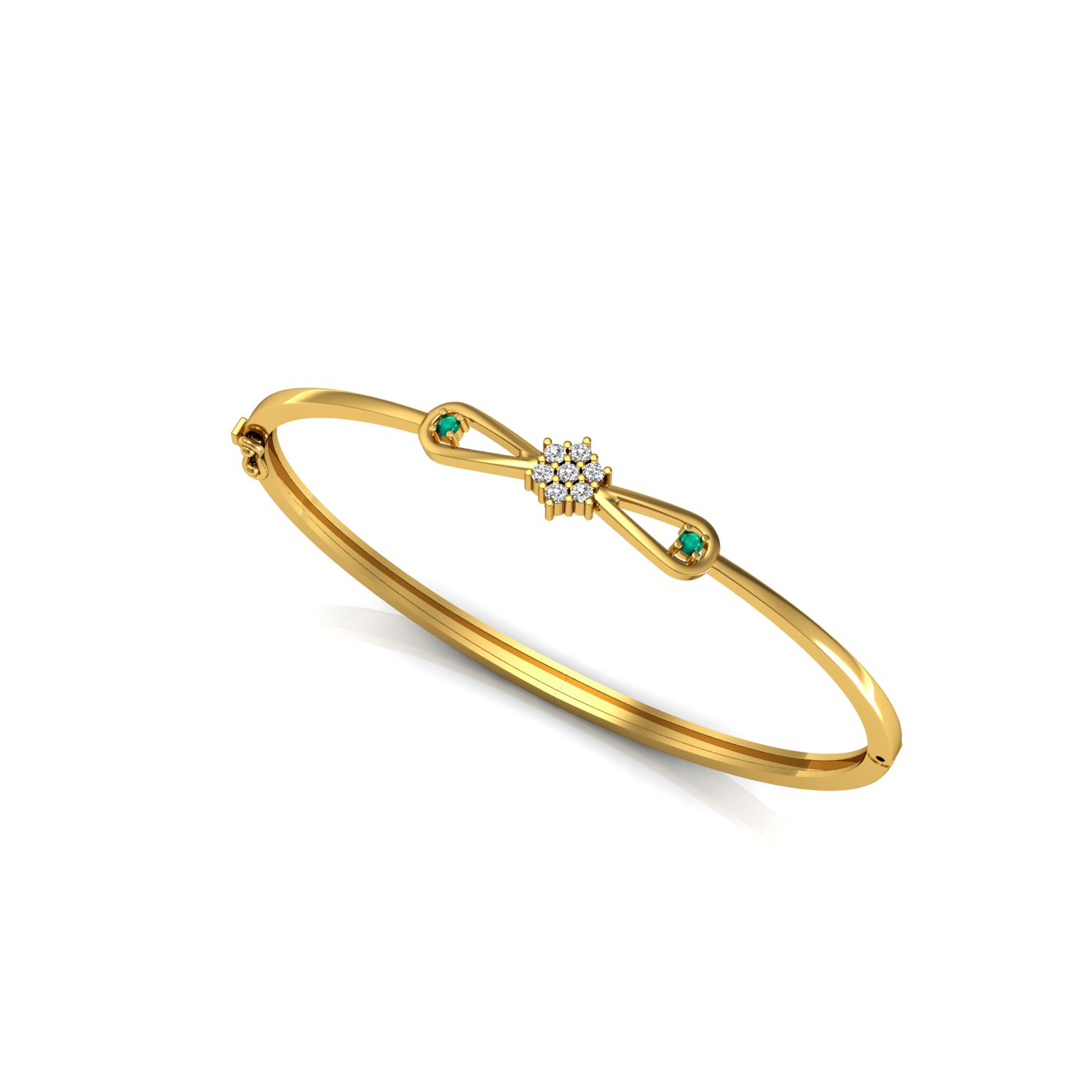 Emerald Authentic Diamond Gold Bracelet