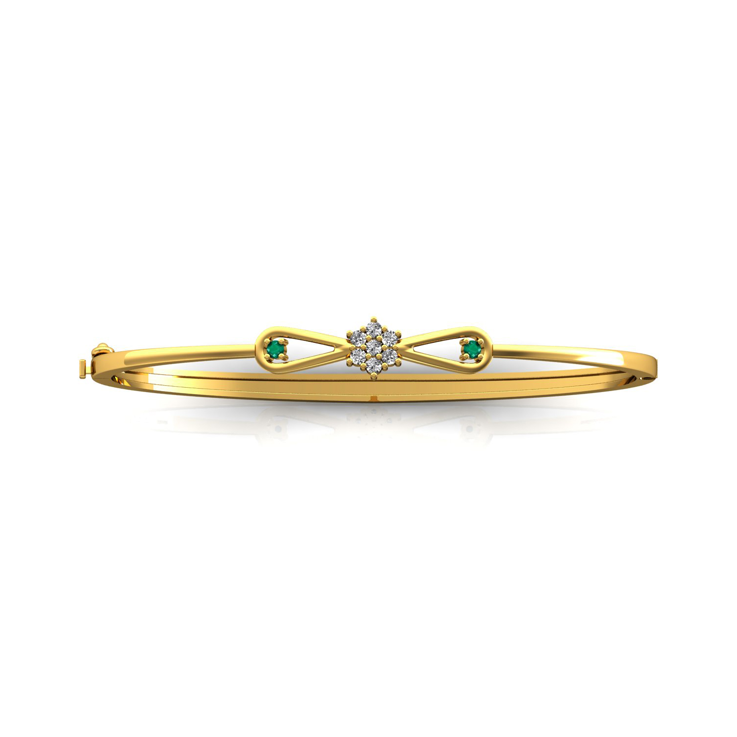 Emerald Authentic Diamond Gold Bracelet