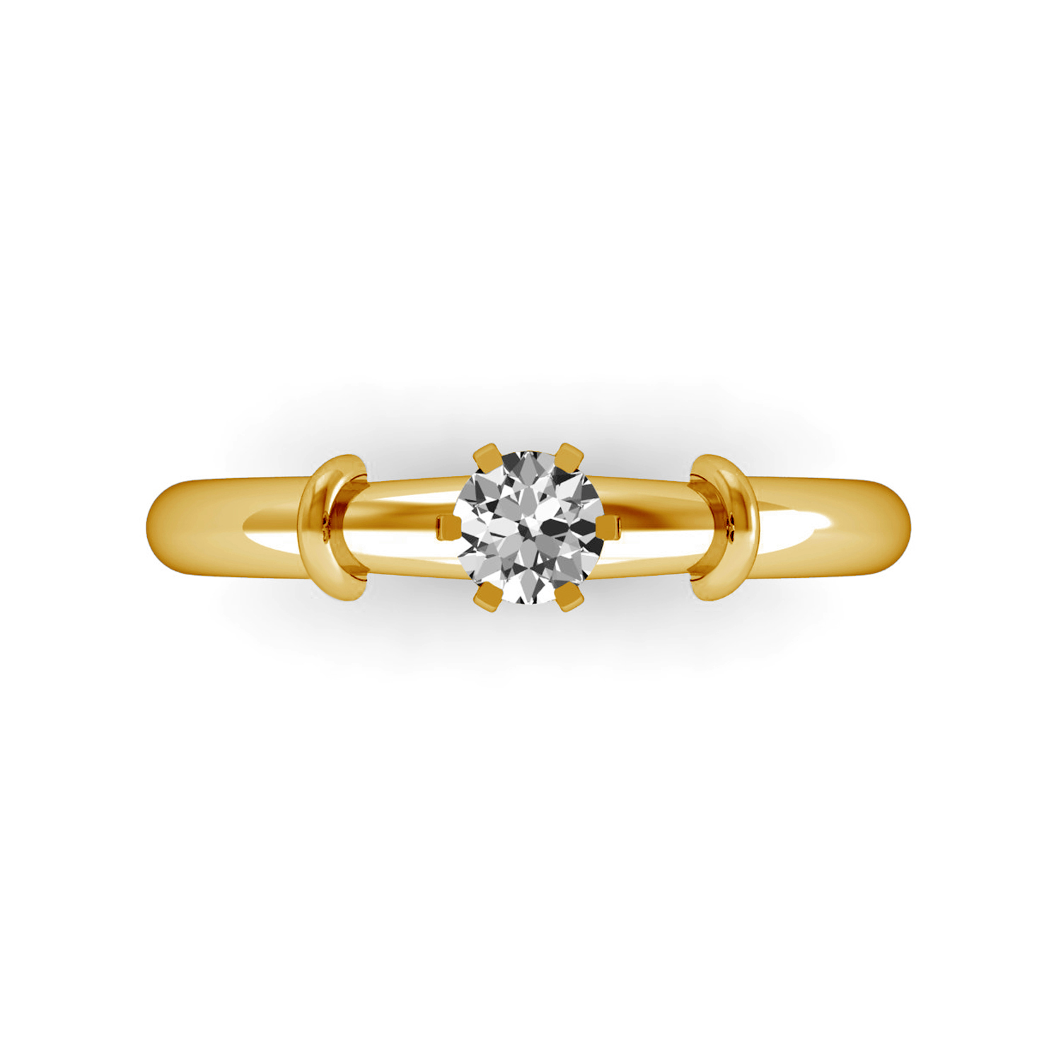 Solitaire Diamond Gold Engagement Ring