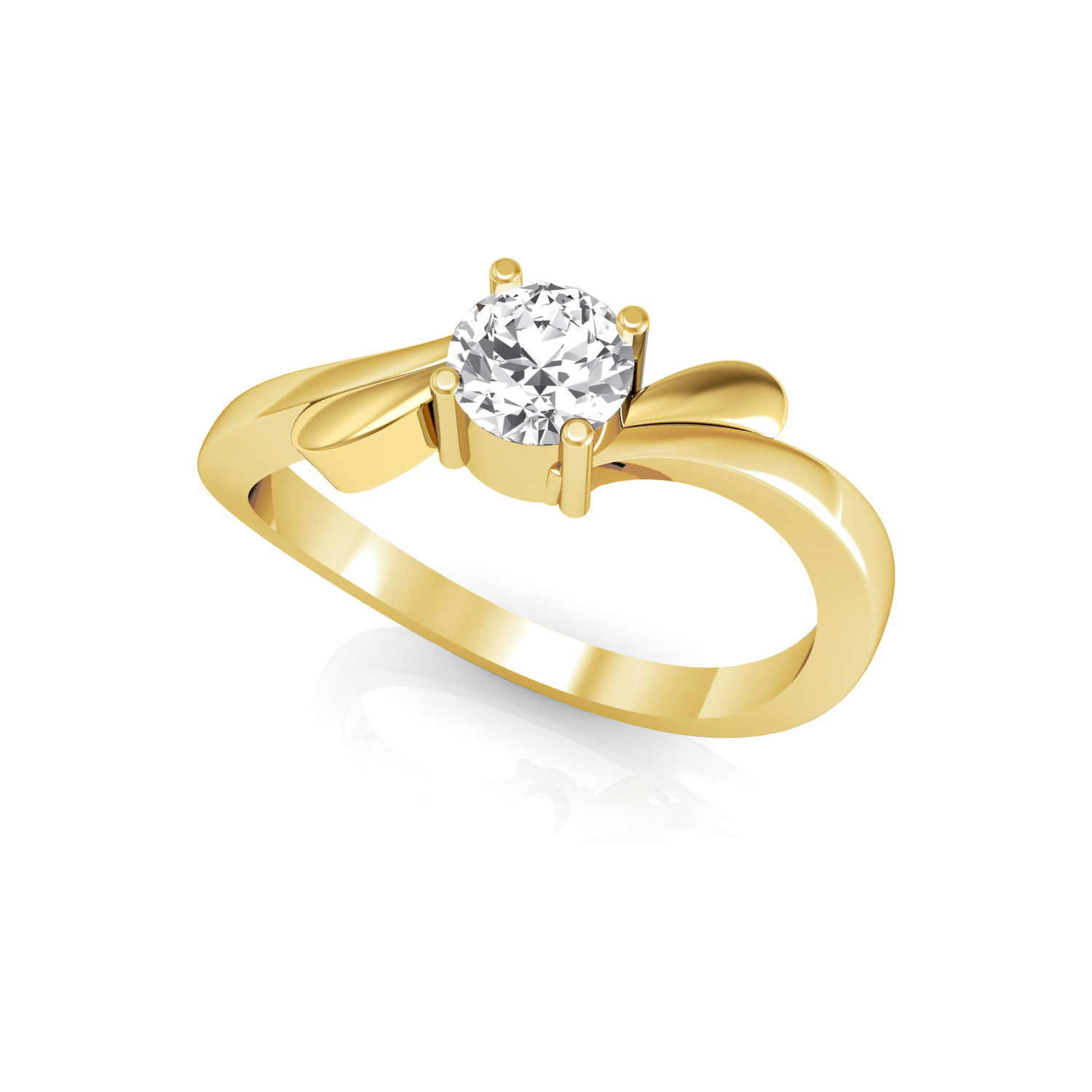 Real Diamond Solid Gold Wedding Ring
