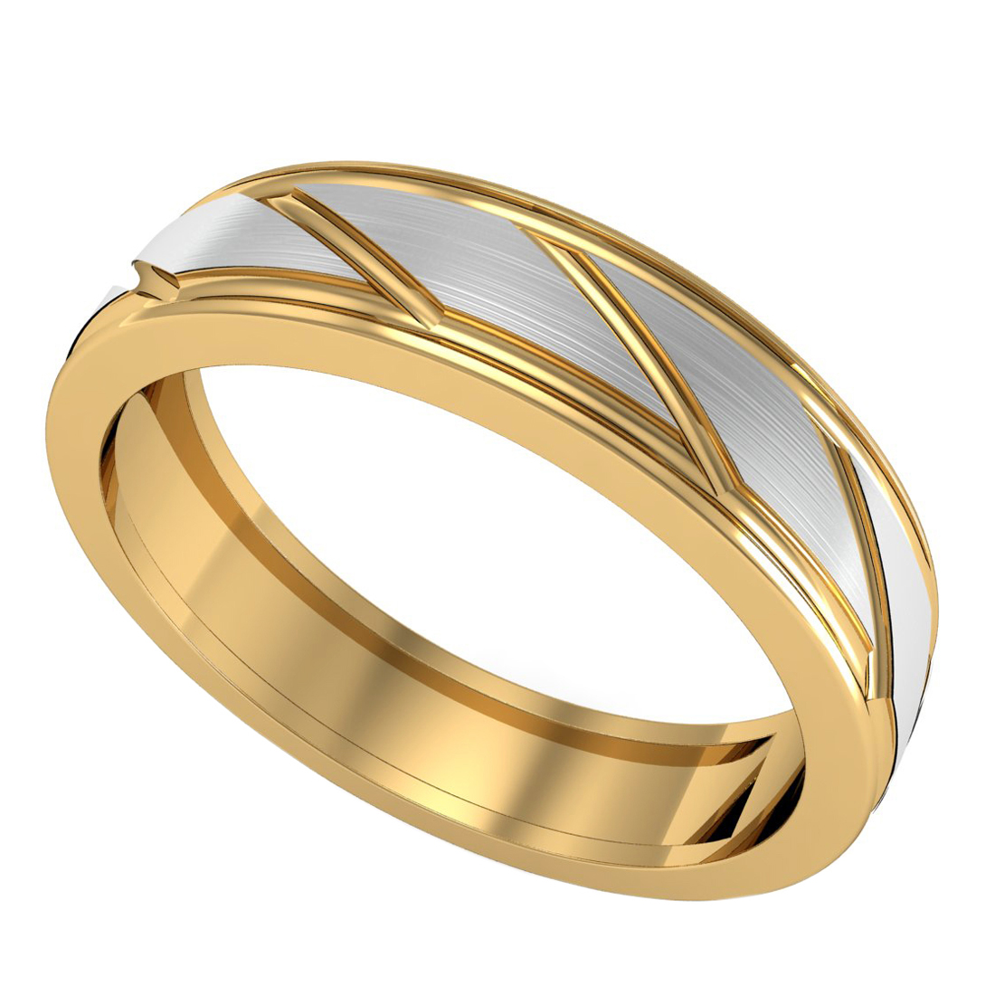 Solid Gold Eternity Mens Band Ring