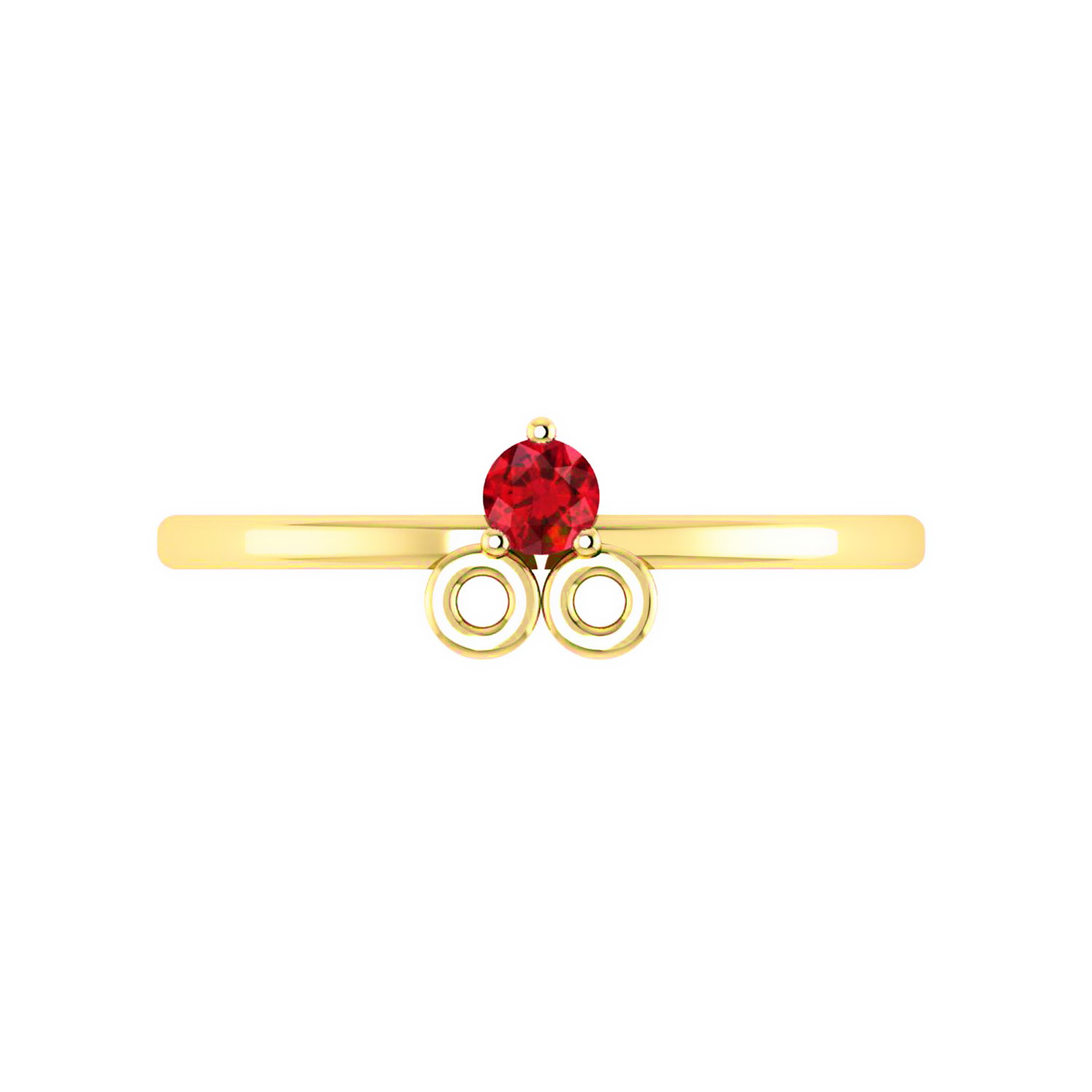 Ruby Gemstone Solid Gold Ring