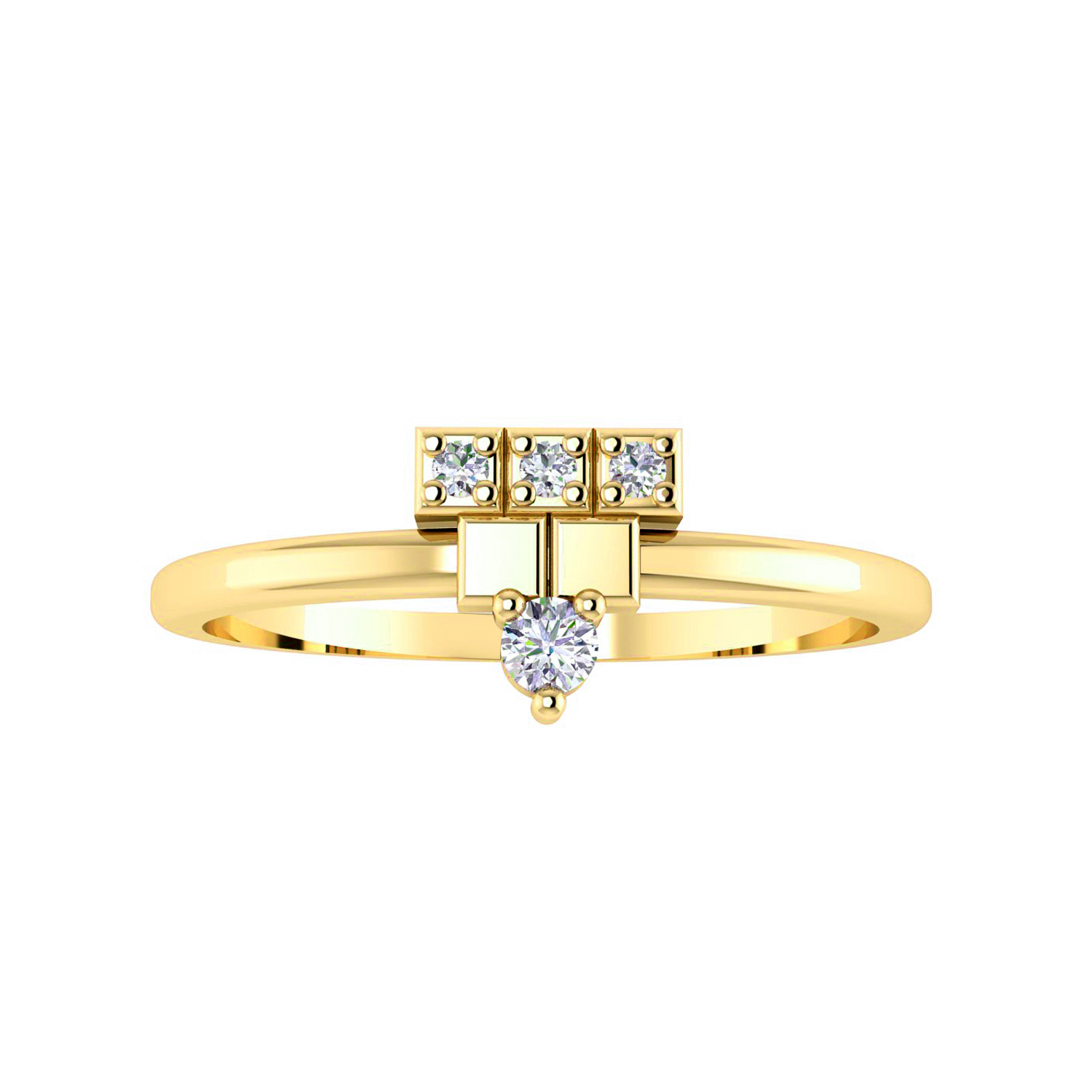 Solid Gold Certified Diamond Fine Ring