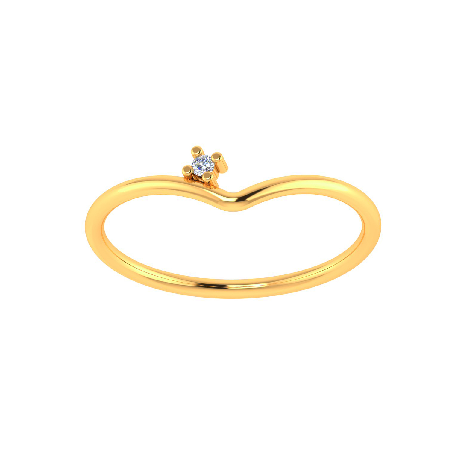 Authentic Diamond Solid Gold Vanna Ring