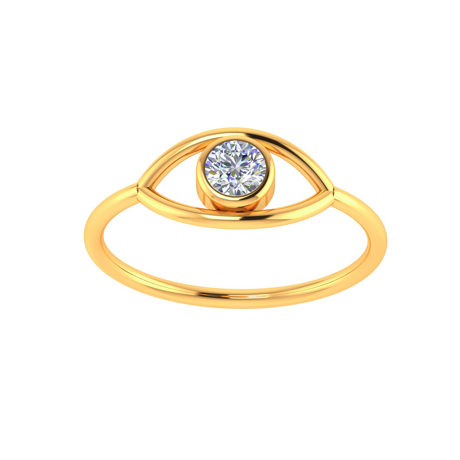 Authentic Diamond Solid Gold Solitaire Ring