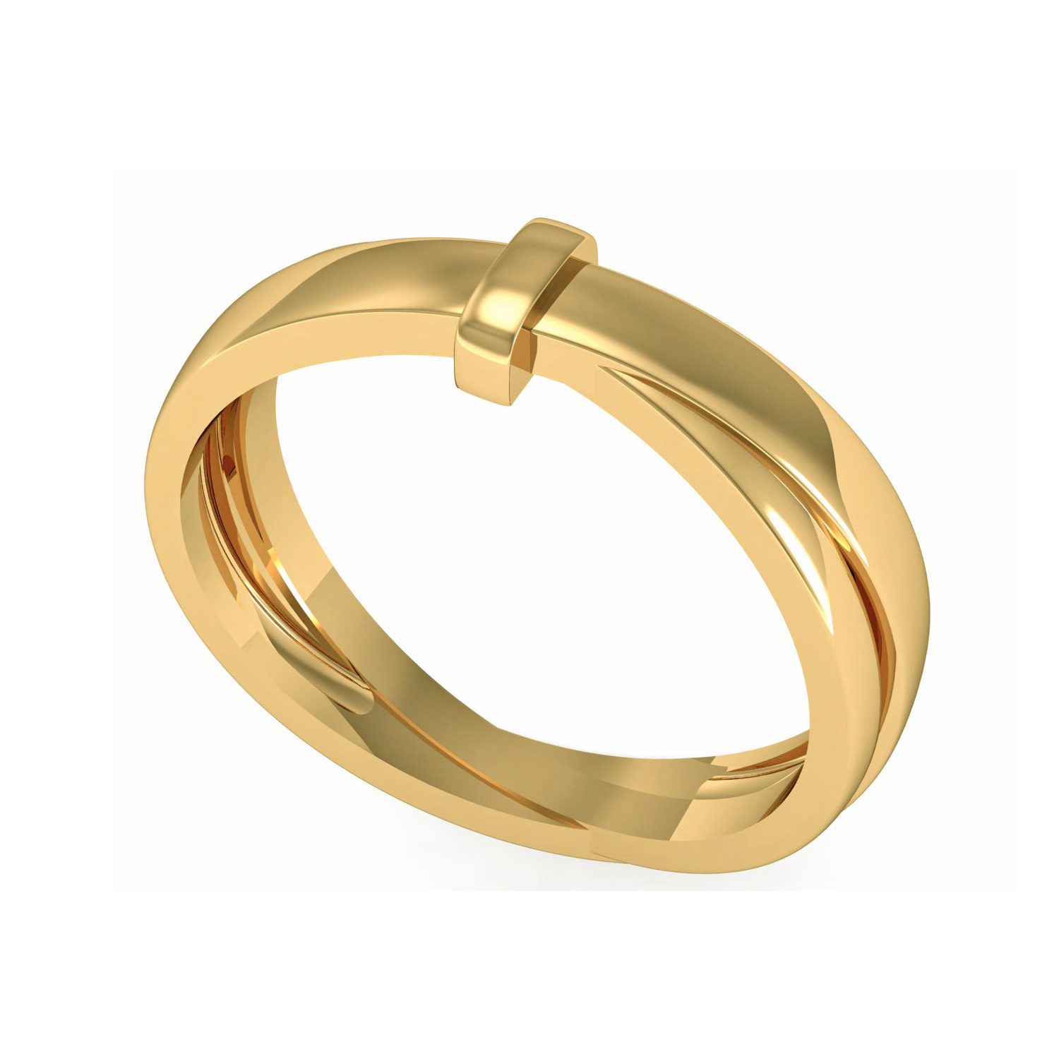 Solid Gold Designer Mens Band Ring
