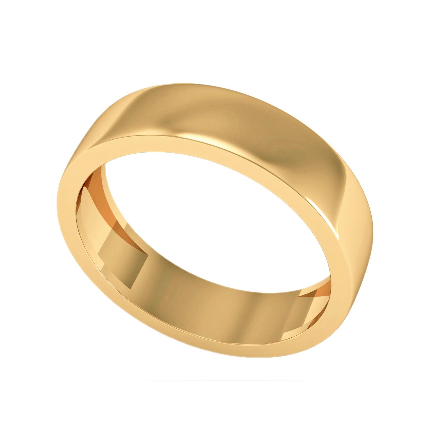 Solid Yellow Gold Mens Designer Band Ring