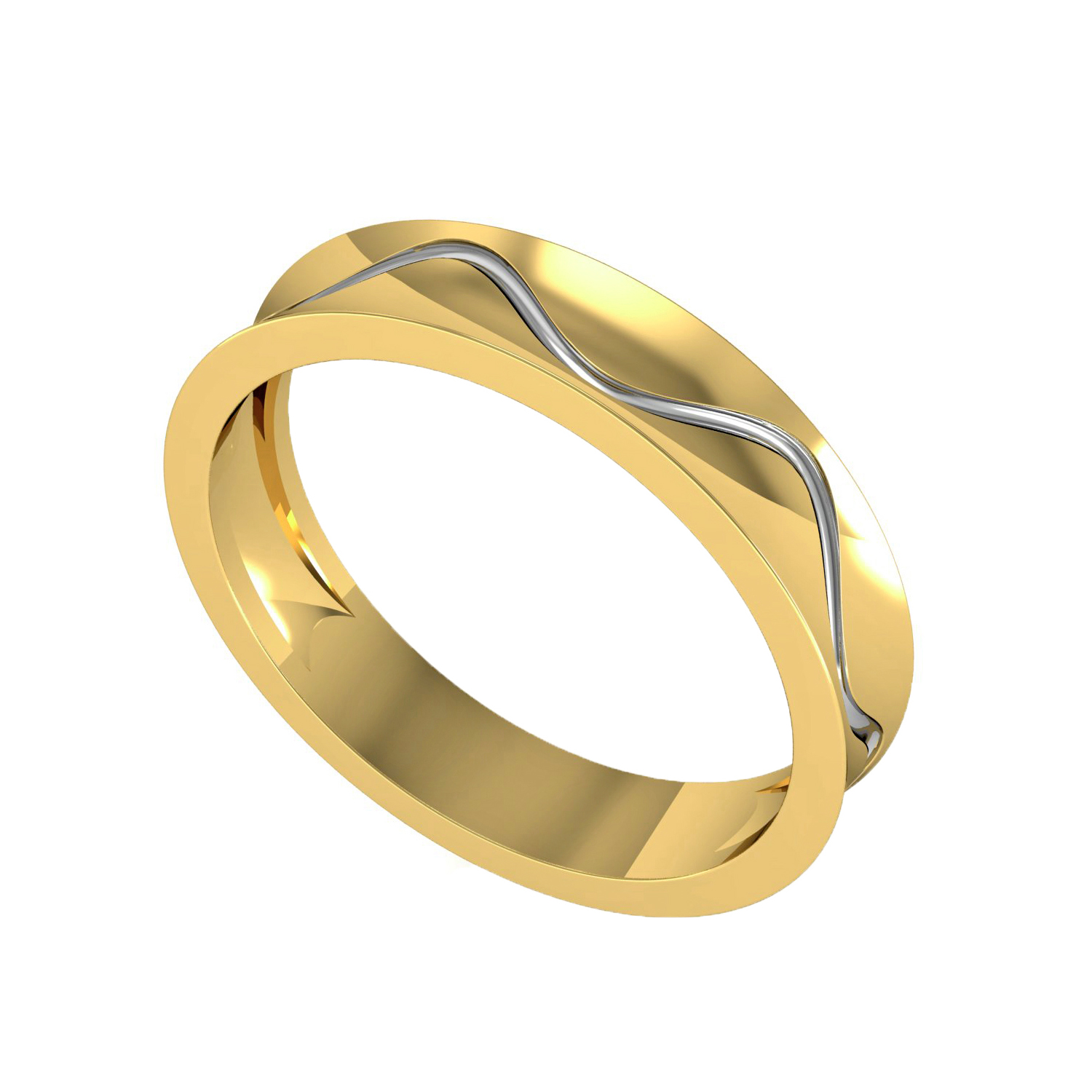 18K Solid Yellow Gold Designer Mens Ring