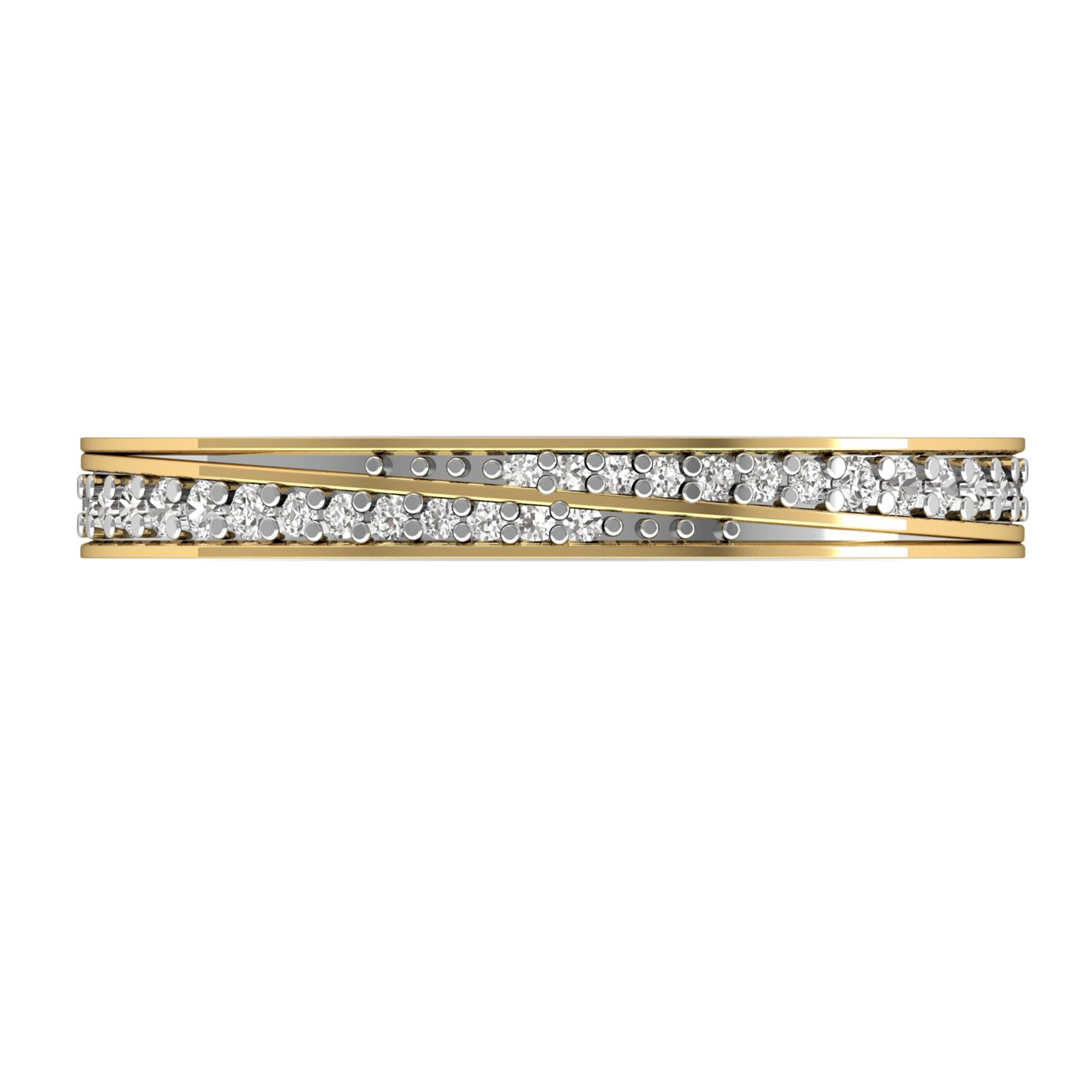 Certified Diamond Solid Gold Full Eternity Band Ring